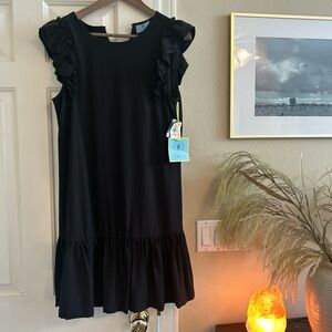 CeCe Black Ruffle Kids Dress